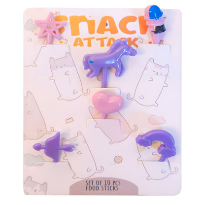 Snack Attack Unicorn Dessert Forks - 6 Pieces