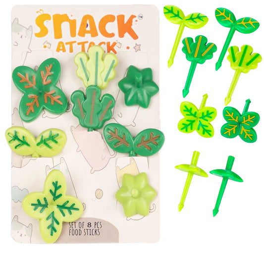 Snack Attack Leaves Dessert Forks - 8 Pieces