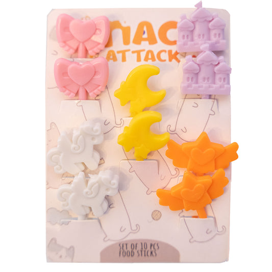Snack Attack Unicorn & Castle Dessert Forks - 10 Pieces
