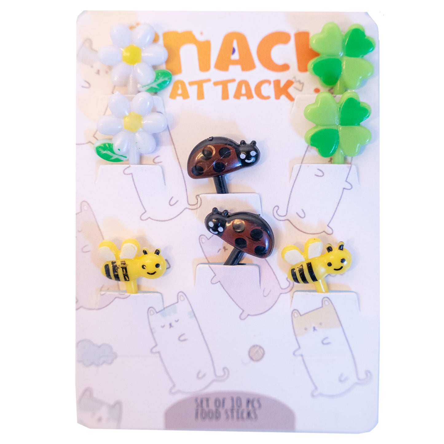 Snack Attack Honey Bee Dessert Forks - 10 Pieces