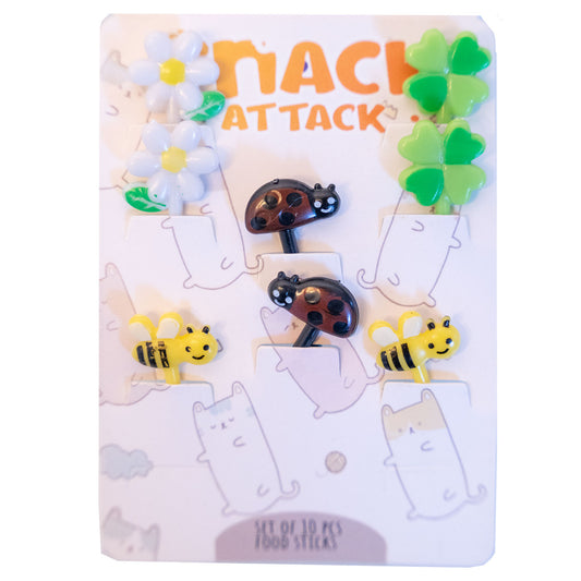 Snack Attack Honey Bee Dessert Forks - 10 Pieces