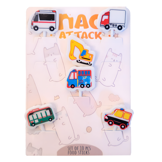 Snack Attack Buses & Ambulance Dessert Forks - 6 Pieces