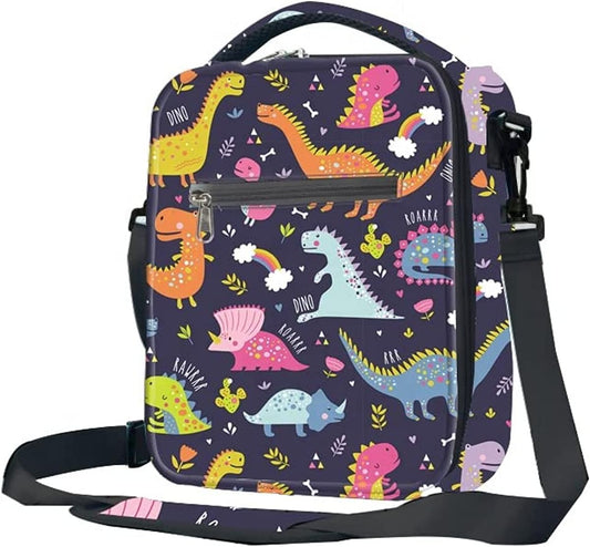Snack Attack Blue Dinosaur Insulated Kids Lunch Bag