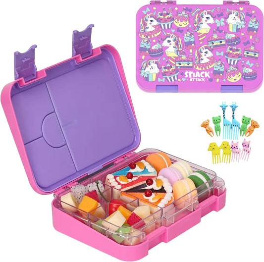 Snack Attack Leakproof Pink Unicorn Bento Lunch Box
