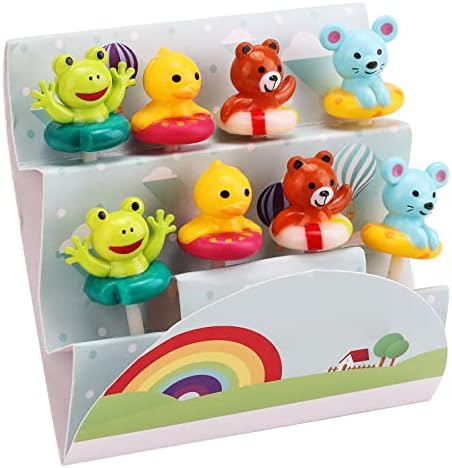 Animal Food Picks Reusable Cute Bento Toothpicks (8-Pack)