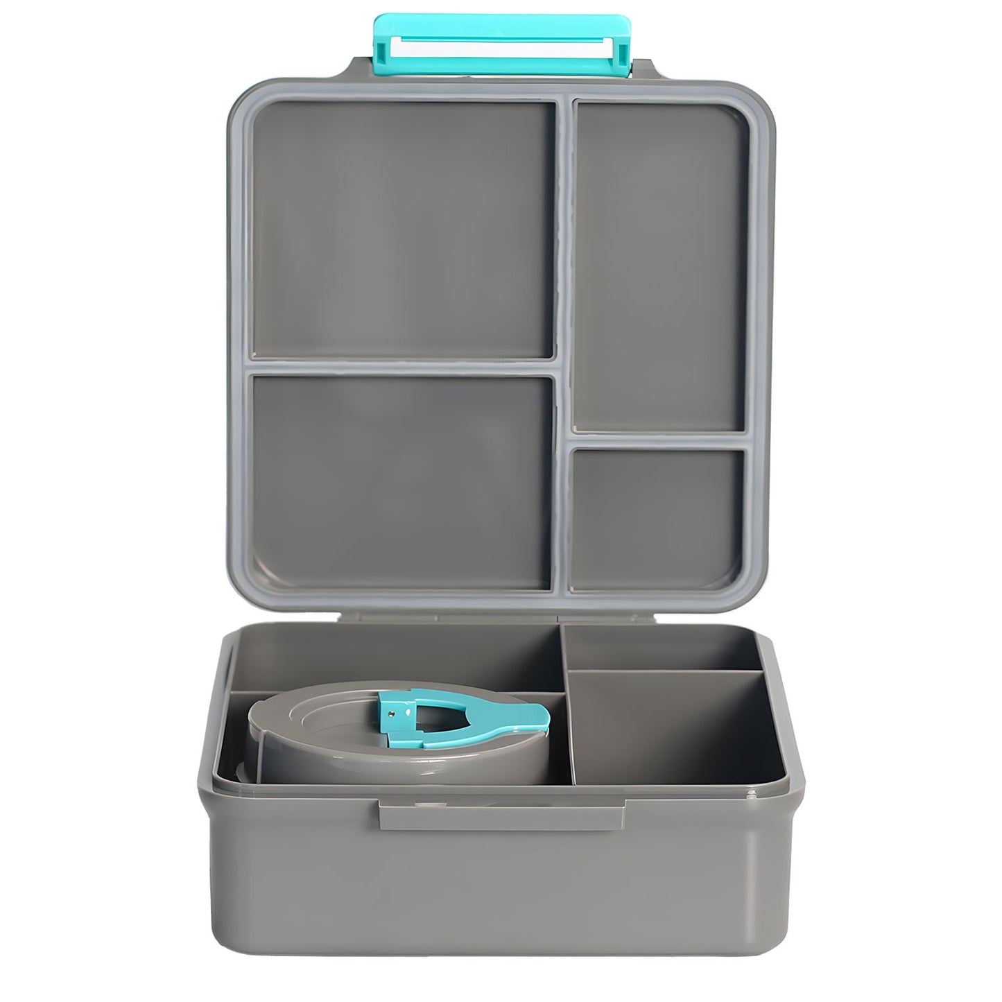 SA Bento Lunch Box for Kids school with 9.7oz Soup thermos Jar Gray Unicorn Hug)