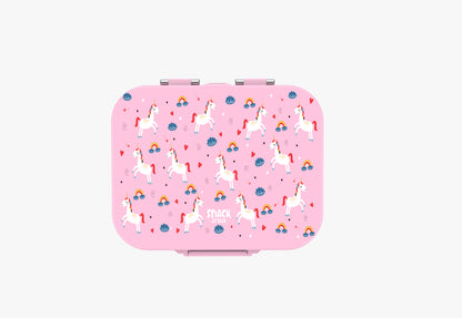 Bento Stainless Steel Lunch Box for Kids –3 Compartments |Unicorn Design Toddler with Spoon & Fork