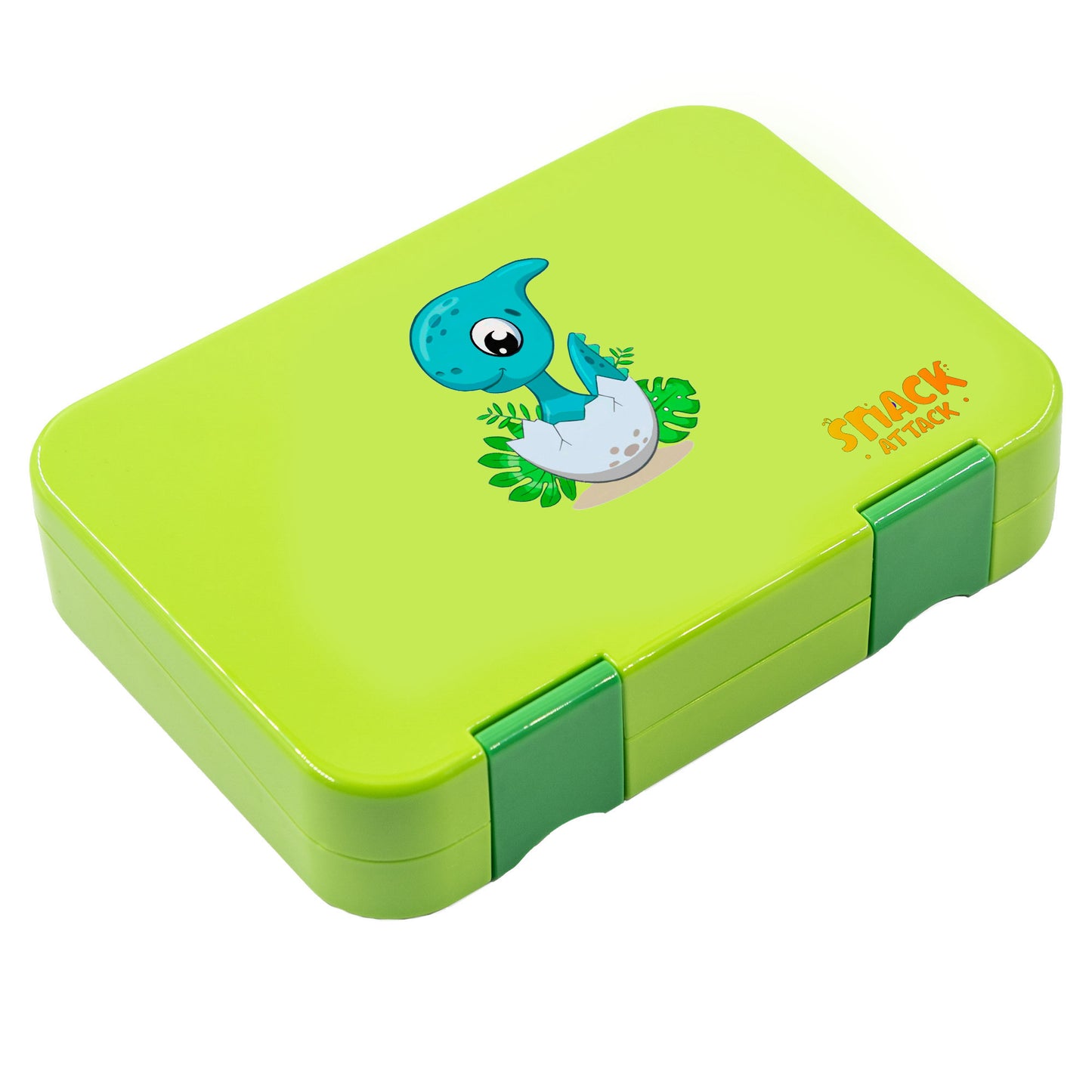 Lunch Box for Kids – 4/6 Compartments Green Dino in Egg