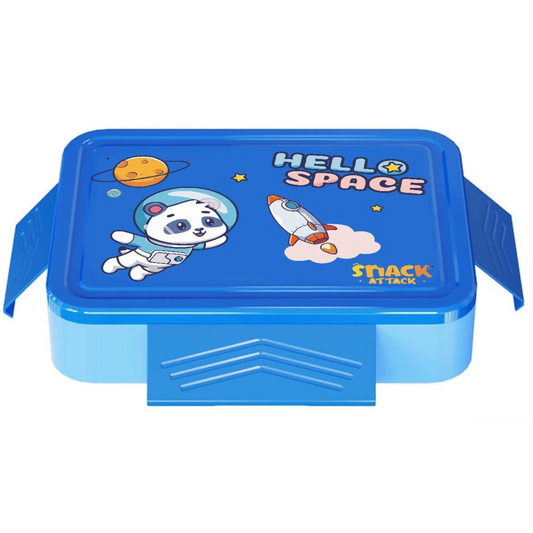 Kids' 5-Compartment Bento Box with Cutlery (Blue)