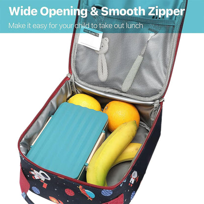 Snack Attack Astro Space Insulated Lunch Bag (Blue)