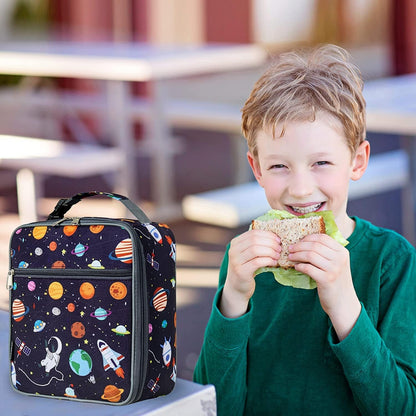 Snack Attack Astro Space Insulated Lunch Bag (Blue)