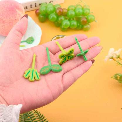 Snack Attack Leaves Dessert Forks - 8 Pieces