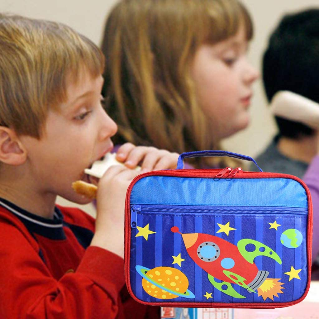 Space Rocket Insulated Lunch Bag for School Kids