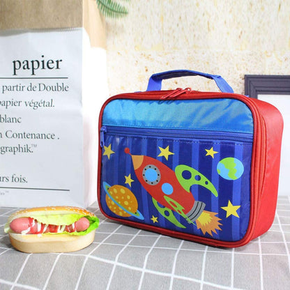 Space Rocket Insulated Lunch Bag for School Kids