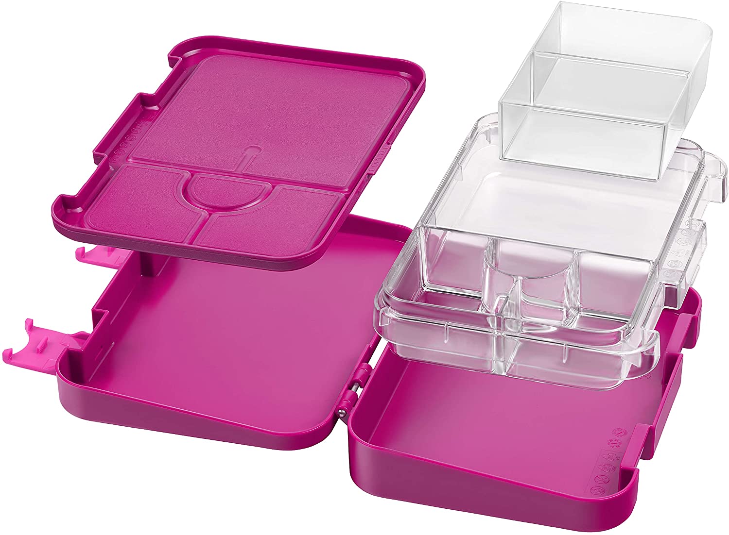Snack Attack Bento Box or Lunch Box for Kids 4 & 6 Convertible Compartments  | Portion Lunch Box | Food Graded Materials BPA FREE & LEAK PROOF | Made