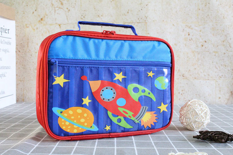 Space Rocket Insulated Lunch Bag for School Kids