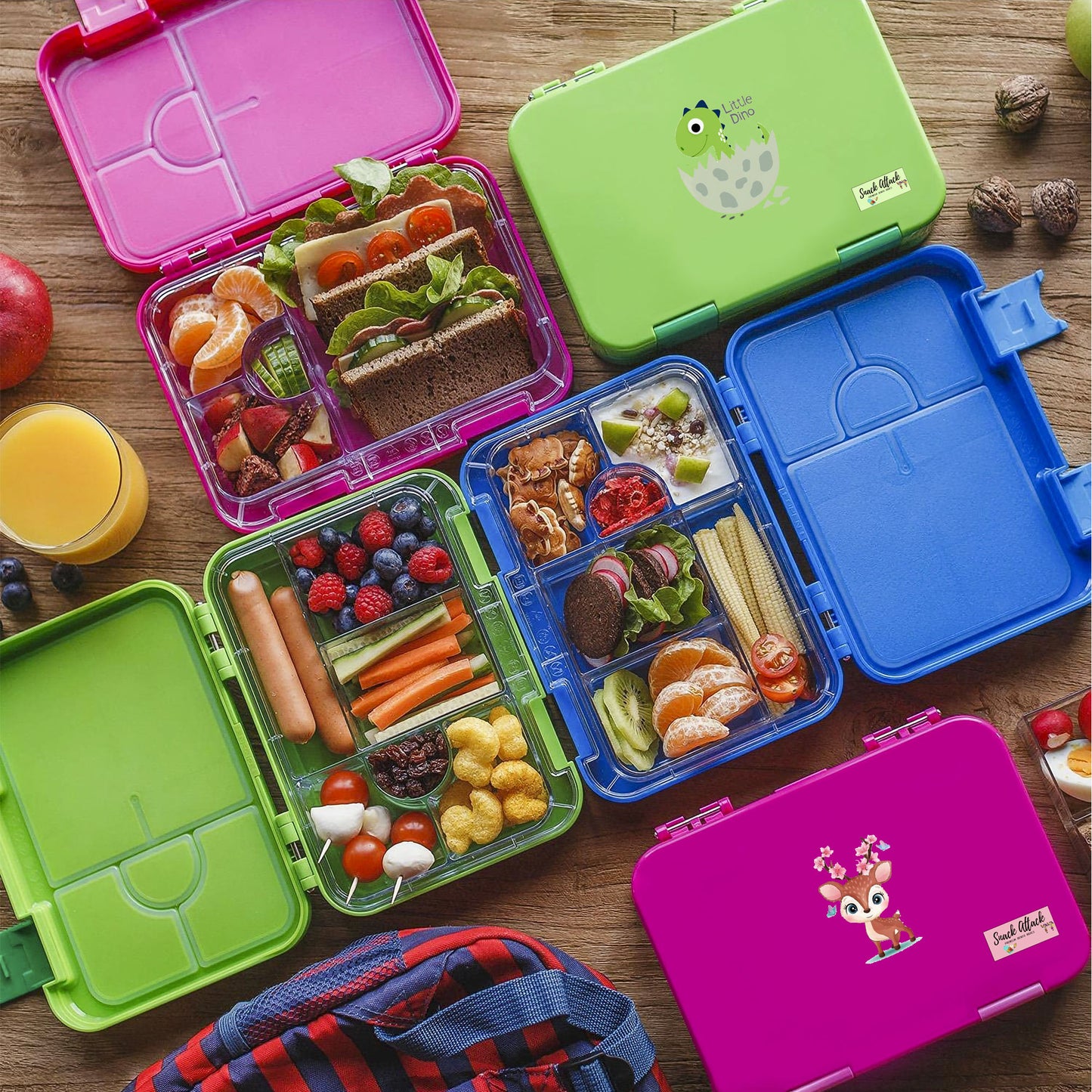 Bijoux Purple Kids Bento Lunch Box – 4/6