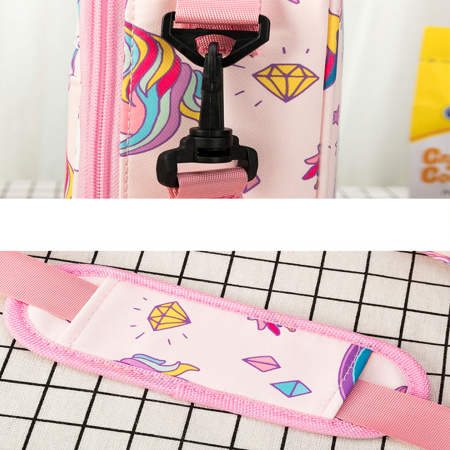 Snack Attack Pink Unicorn Kids Insulated Lunch Bag